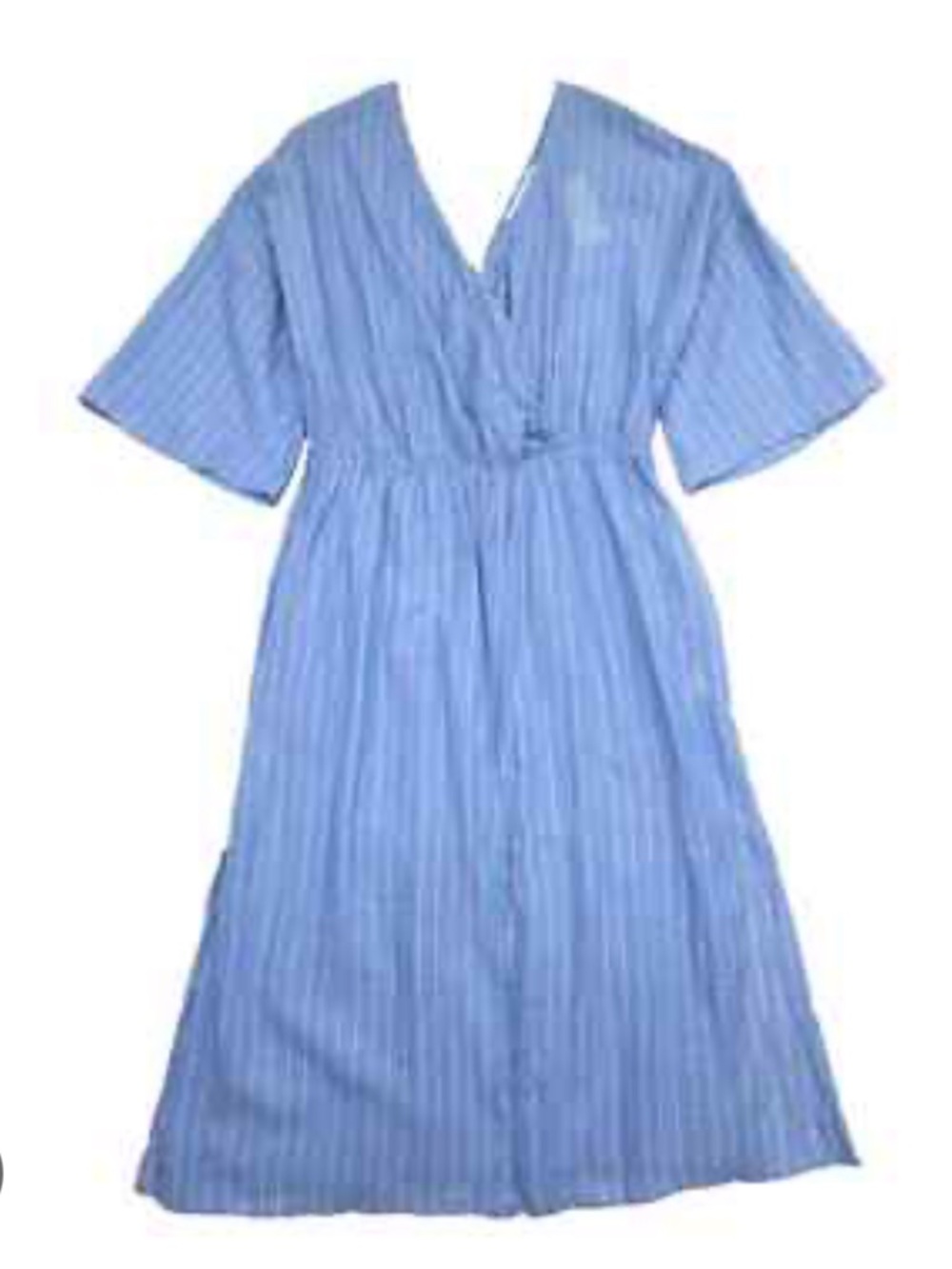 Light Blue Striped Midi Dress